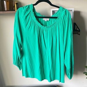 LOFT Bright Green Blouse